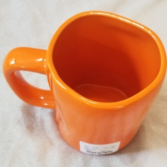 Rae Dunn Happy Halloween Seasonal Holiday Coffee Mug. Solid Orange. NWT. - Picture 3 of 4